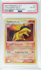 V1874: 2007: Typhlosion: 16/123: Mysterious Treasures: D & P: PSA: 6: EX-MT: 102261346